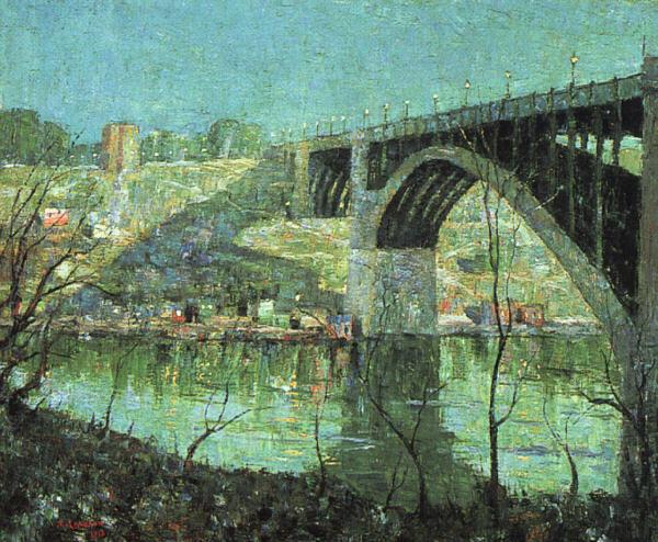 Ernest Lawson Spring Night at Harlem River oil painting picture